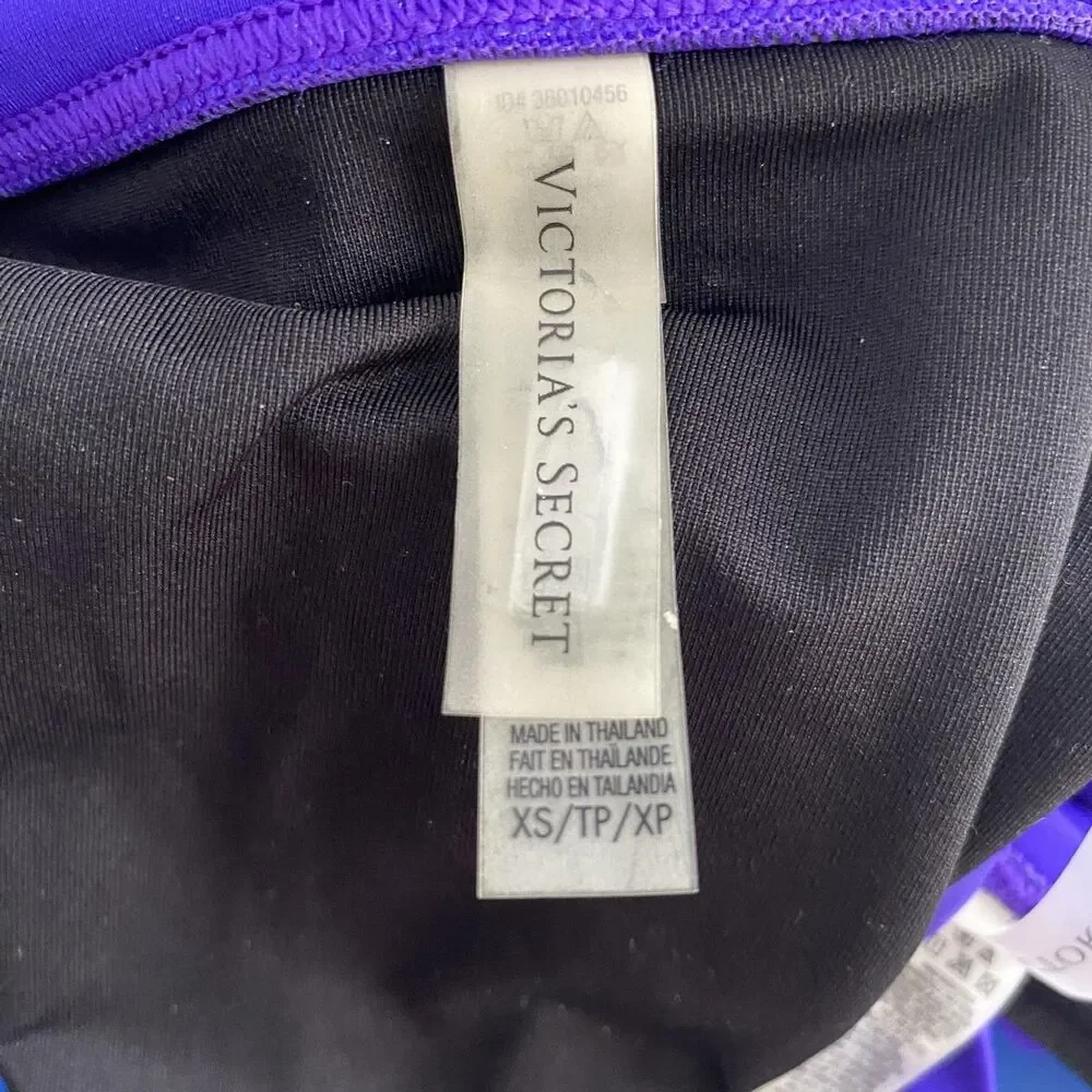 Victoria's Secret Tankini Swim Set Womens XS Purple Halter Bikini 2 Piece